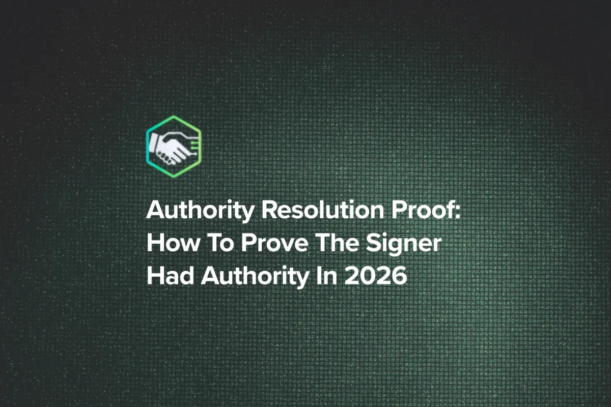 Authority Resolution Proof